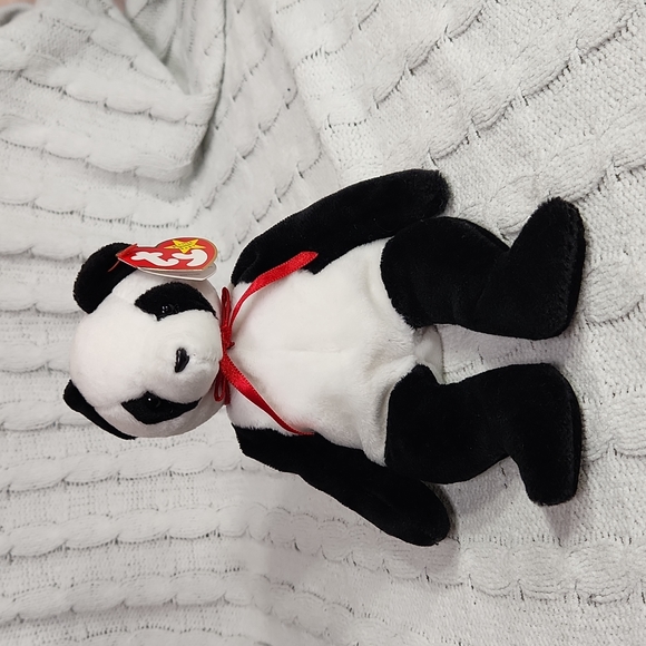 Ty Other - 🕸Vintage Ty Beanie Baby "Fortune" Panda Bear 1998 P.E. Pellets